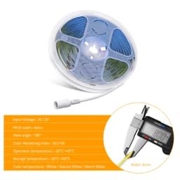 12V 24V COB LED Strip Lights High Density 320 LEDs/m Flexible Led Lights RA90 2700K to 6000K Linear Dimmable 1M 2M 3M 5M 10M