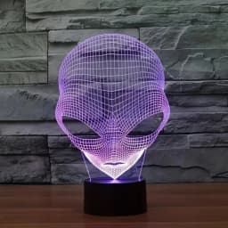 An Alien 3D Nightlight, Workbench Room Living Room Atmosphere Light, Holiday Birthday Creative Gifts, Colorful Dimmable