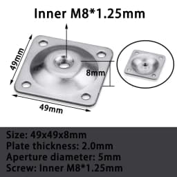 M10 M8 M6 Inner And Outer Nut Circular Square Machine Tool Base Table Lamp Fixing Plate Base Hose Bracket Bottom Bracket