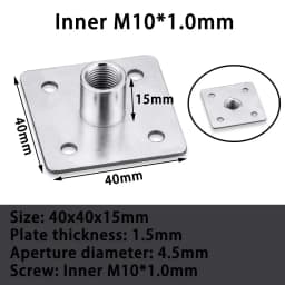 M10 M8 M6 Inner And Outer Nut Circular Square Machine Tool Base Table Lamp Fixing Plate Base Hose Bracket Bottom Bracket