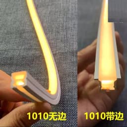 Narrow Silicon Gel LED Neon Tube Rope Lamp Flexible Linear Silicone Diffuser Channel Waterproof Cabinet Closet Car Decor Light