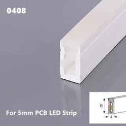Narrow Silicon Gel LED Neon Tube Rope Lamp Flexible Linear Silicone Diffuser Channel Waterproof Cabinet Closet Car Decor Light