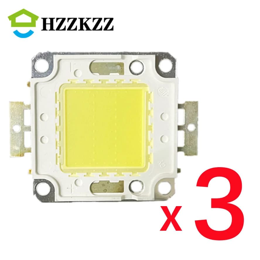3/pcs High Brightness LED Beads Chip 100W 50W 30W 20W 10W LED COB Chip White Warm White for DIY Flood Light Spotlight