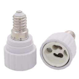 1pcs White E14 to GU10 Ceramic Base Led Light Lamp Holder Converter Screw Bulb Socket Adapter LED Saving Light Halogen Lamp Base