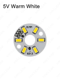 10PCS LED 3W 5V Color Lamp Bead Light Board Bulb SMD5730 Round Transformation Light Source Dia 31MM White Red Blue Yellow Purple