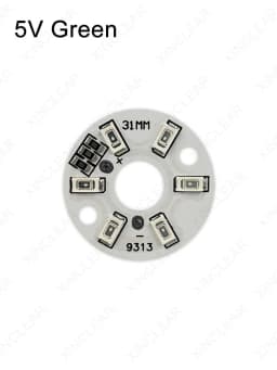 10PCS LED 3W 5V Color Lamp Bead Light Board Bulb SMD5730 Round Transformation Light Source Dia 31MM White Red Blue Yellow Purple
