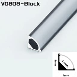 45° Oblique Beam LED Aluminum Profile V-type Top Corner Ceiling Flush Mounted Drywall PC Diffuser Channel Linear Bar Strip Light