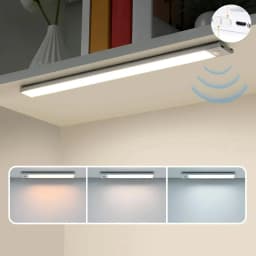 Night Light Motion Sensor LED USB Rechargeable 1000mAh Battery Cabinet Lamp 3 Colors Dimming For Bedroom Kitchen Light