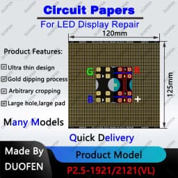 P2.5 series Circuit Paper,Double-sided solder pads, fully covered with large holes ,Used for repairing damaged PCB pads