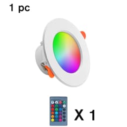 Marpou 1/2/3/4PCS RGB LED Downlight 16colors Dimmable Spotlight 10W/15W IR Remote Led Down Light For Room Decor AC220V LED Panel