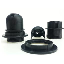 Black White E14 E27 Screw Lamp Holder Table Floor LED Light Head Socket Desktop Light Candle Bulb Base 4A 250V