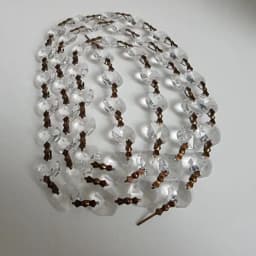 Camal 100cm/3.3ft Garland (Bronze Bowtie) 14mm Clear Crystal Octagonal Bead Chain Chandelier Lamp Part Curtain Ornament Home DIY