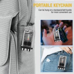BORUiT V3 EDC Keychain LED Flashlight 900 Lumens Mini Torch Type-C Rechargeable Work Light With Magnet UV Camping Pocket Lantern