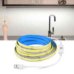 1M-5M USB LED Strip Light 5V 320LEDs/M COB Touch Sensor Dimmable Lamp Tape DIY TV Mirror Backlight Kitchen Room Night Lighting