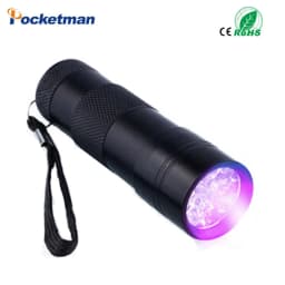 UV Flashlight UV Light Flashlight 395nm Black Light Flashlight Mini Blacklight Torch for UV Resin Glue Curing Pet Urine Stain