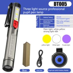 Professional Medical Pen Light Handy Rechargeable LED Flashlight First Aid Medical Doctor Nurse Portable Diagnosis Penlights