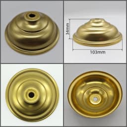 Brass Table Lamp Base Unpolished Desk Light Canopy Base Copper Ceiling Plate Customizable Processing of Copper DIY Accessories
