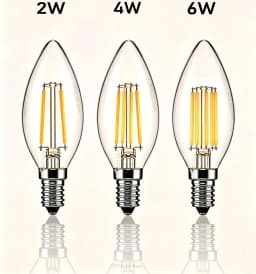 10pcs E14 LED Bulb AC220/240V 4W 6W Filament Candle Light C35 Edison Glass Bulb Retro Antique Vintage Style Cold White Warm