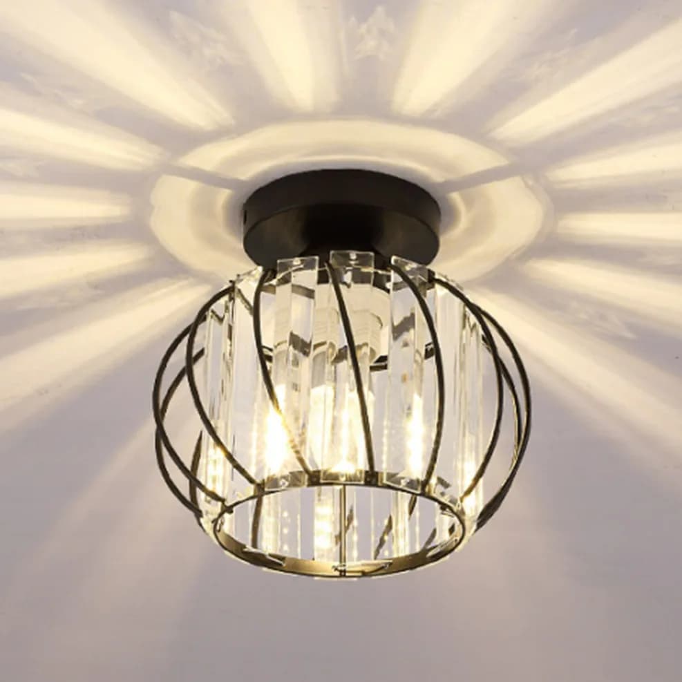 Glass Aisle Ceiling Light Fixtures for Corridor Balcony Ceiling Lampshade E27 Dining Room Chandelier Decoration Novelty Design