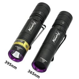 365nm/395nm UV Flashlight Invisible Blacklight Ultraviolet Torch PenLight Money Pet Stains Money Marker Checker Use AA Battery