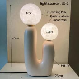 Modern Nordic Art Glass Table Lamp Bedroom Resin Bedhead Lamp Restaurant Living Room Personalized Atmosphere Lighting Table Lamp