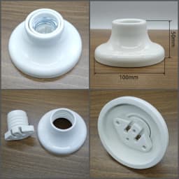 7 Styles High Temperature Resistant All Ceramic Lamp Holder Large Screw E27 All Copper Core High Quality Ceramic Light Base