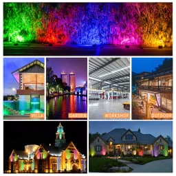 RGB Flood Light 100W 50W 30W 20W RGB Reflector IP68 Waterproof LED Spotlight 110V/220V Projector Lamp Outdoor Garden Lighting