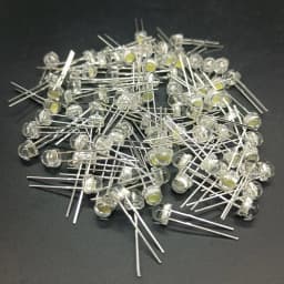 5mm Straw Hat LED Dip Ultra Bright Pure Cold White 3V 0.2W 20MA 2000MCD LED Diode Round Water Clear Light Emitting Diode