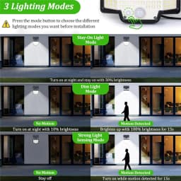 172LED Solar Lamp Outdoor Motion Sensor Waterproof 100/166Led Solar Wall Lights Powered Sunlight Street Light for Garden Decor
