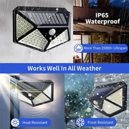 172LED Solar Lamp Outdoor Motion Sensor Waterproof 100/166Led Solar Wall Lights Powered Sunlight Street Light for Garden Decor
