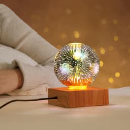 LED 3D Firework Night Light Colorful Atmosphere Table Lamp Pendant Light Glass Ball for Home Decoration Starry Sky Night Light