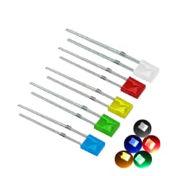 100PCS/lot Super Bright 2x5x7 Square 5-Color Short-LEG Light-Emitting Diode LED In-Line Lamp Beads