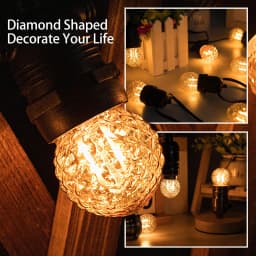 G40 E27 Low Watt 1W Led Night Bulbs Equal to 10 Watt Incandescent Bulb Dimmable Decorative Diamond Shaped Amber Glass Light Bulb