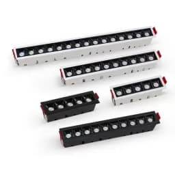 New LED line Downlight Recessed Rectangle Grille Ceiling Lamp 10W 20W 30W AC85~265V LED Spot Light For Home Shop Decor Living