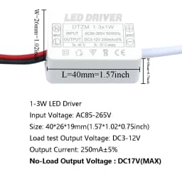 LED Driver 250mA 1-3W 3-5W 4-7W 8-12W 12-18W 18-25W 25-36W LED Power Supply Unit 250mA AC90-265V Lighting Transformers For LEDs