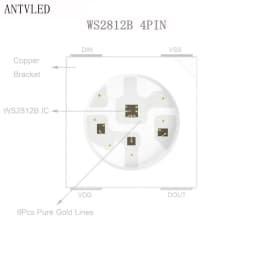 10-1000PCS WS2812B RGB LED Chip 5050SMD , WS2812 Individually Addressable Chip Pixels Black/White PCB DC5V