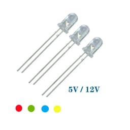 LED 5V 12V 5mm 3mm Bead SMD F5 F3 Hat/Round Lamp DIP LED USB Car Light White Red Green Blue Yellow Chip 100pcs