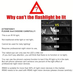 IR 850nm&940nm Latest Infrared Chip LED Zoom Night Vision Infrared Fill Light Tactical Hunting Zoom Flashlight IR Lighting Light
