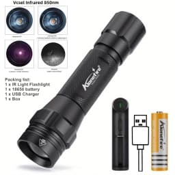 IR 850nm&940nm Latest Infrared Chip LED Zoom Night Vision Infrared Fill Light Tactical Hunting Zoom Flashlight IR Lighting Light