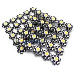 10pcs 1W 3W High Power Warm White/Cool White/Natural White/Red/Green/Blue/Royal Blue IR LED with 20mm Star PCB