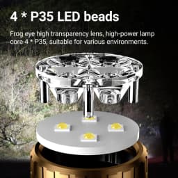 4xP35 Led Mini Palm Small Flashlight Usb Charging Portable COB Side Light Home Fishing Hiking Camping Magnet Pocket Work Torch