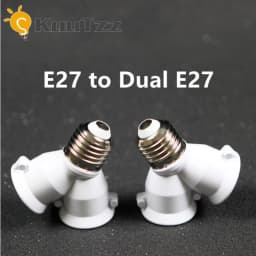 LED E27 Base Light Holder High Quality E27 to 2-E27 Splitter Lamp Bulb Socket Adapter lamp holder E27 socket for lighting bulb