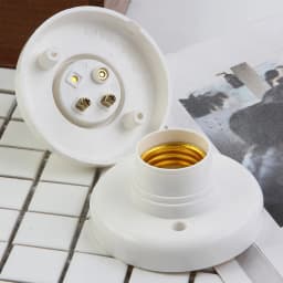 1-10PCS E27 Screw Cap Socket White Ceiling Light Lamp Bulb Fixing Base Stand Light Bulb Holder Spiral LED Bulb Base