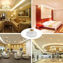 1-10PCS E27 Screw Cap Socket White Ceiling Light Lamp Bulb Fixing Base Stand Light Bulb Holder Spiral LED Bulb Base