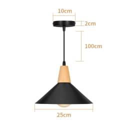 Nordic Modern Hanging Lamps Vintage Iron Black E27 Pendant Lights for Living Room Over Table Dining Room Bedside Suspension Ligh