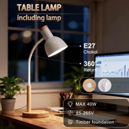 LED Desk Lamp E27 Base Table Lamps Replaceable Bulb Bedside Light Room Led Night Light For Bedroom Office Study Reading Lighting