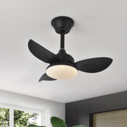 25/40 Inch Ceiling Fans With Lights Led 3 Color 6 Speeds DC Motor Fans Remote Control Low Floor Decorative Fans With Lighting
