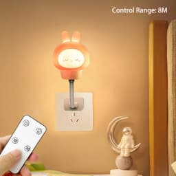 GGbingo LED Night Light Remote Control Decorative Light Cute Cartoon Bear Rabbit Pet Shape USB Interface Pet Night Light Bedroom