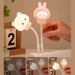GGbingo LED Night Light Remote Control Decorative Light Cute Cartoon Bear Rabbit Pet Shape USB Interface Pet Night Light Bedroom