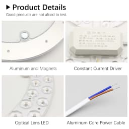 96W LED Ceiling Light Replacement Module round 6000K Color AC220V for Ceiling Fan Lighting